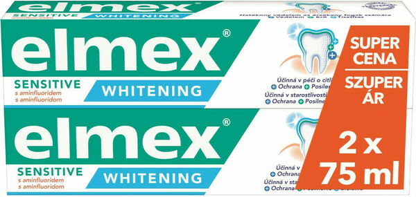 Elmex Bělicí zubní pasta pro citlivé zuby Sensitive Whitening Duopack 2x75ml porovnat ceny