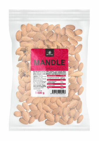 Allnature Mandle jádra natural 1000g porovnat ceny