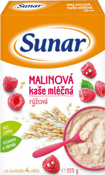 Sunárek Malinová kašička mléčná rýžová 225g porovnat ceny