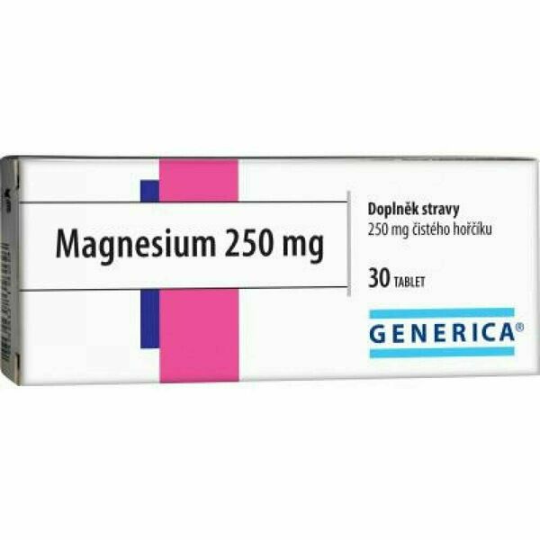 GENERICA Magnesium 250 mg 30 tablet porovnat ceny
