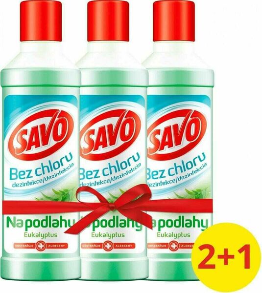 Savo Na podlahy Eukalyptus dezinfekční přípravek bez chloru 3x1l porovnat ceny
