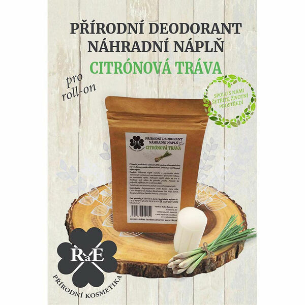RAE Přírodní deodorant roll-on Náhradní náplň Citronová tráva 22 g porovnat ceny