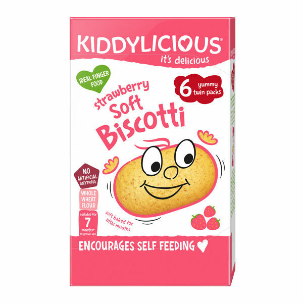 Kiddylicious Sušenky měkké jahodové 120g porovnat ceny
