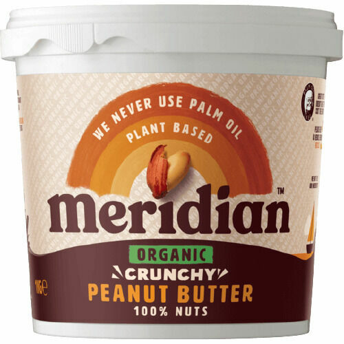 Meridian Bio Arašídové máslo 100% křupavé crunchy 1000g porovnat ceny