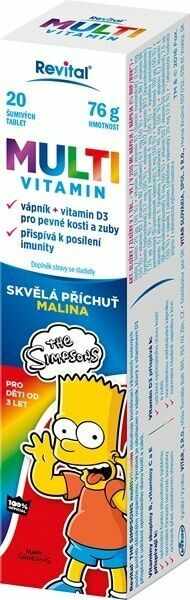 Revital The Simpsons Multivitamin 20 šumivých tablet porovnat ceny