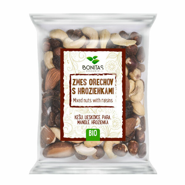 BONITAS Bio Mix ořechů s rozinkami 100g porovnat ceny