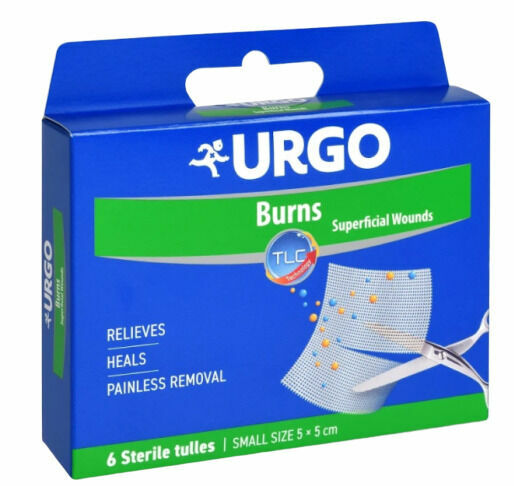 URGO Burns Na popáleniny lipidokol síťka 5x5cm 6ks porovnat ceny