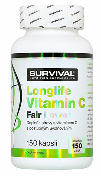 Survival Nutrition Longlife Vitamin C Fair Power 150 kapslí porovnat ceny