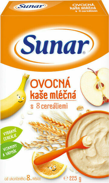 Sunárek Ovocná kašička mléčná multicereální 225g porovnat ceny