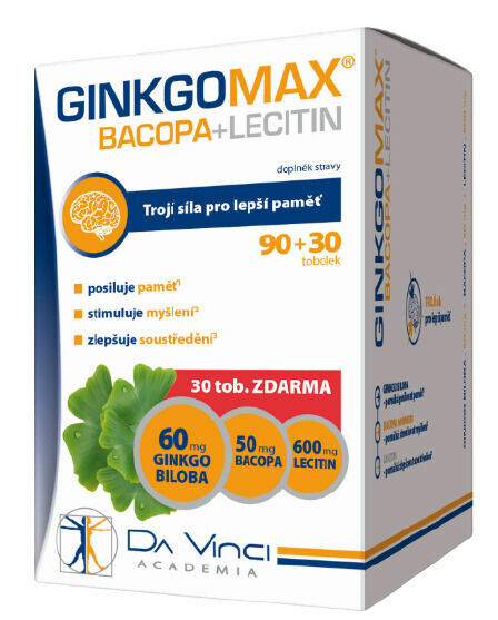 GinkgoMAX Bacopa, Lecitin 90+30ks porovnat ceny