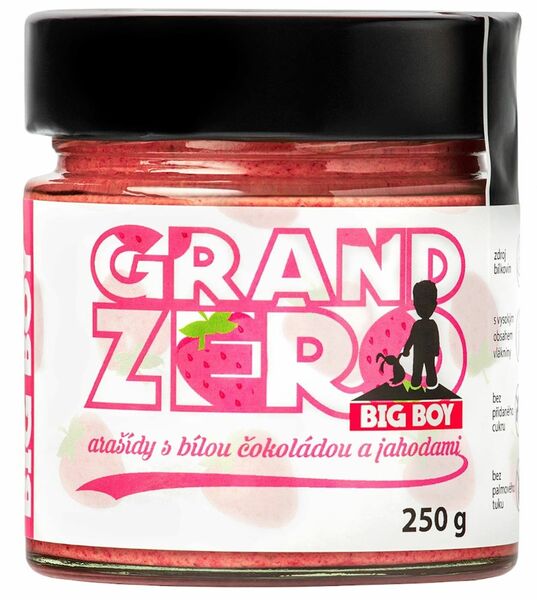 BIG BOY Grand Zero s bílou čokoládou a jahodami 250g porovnat ceny