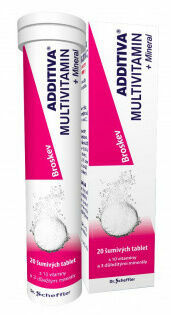 Additiva Multivitamin+Mineral BROSKEV šumivé tablety 20 ks porovnat ceny