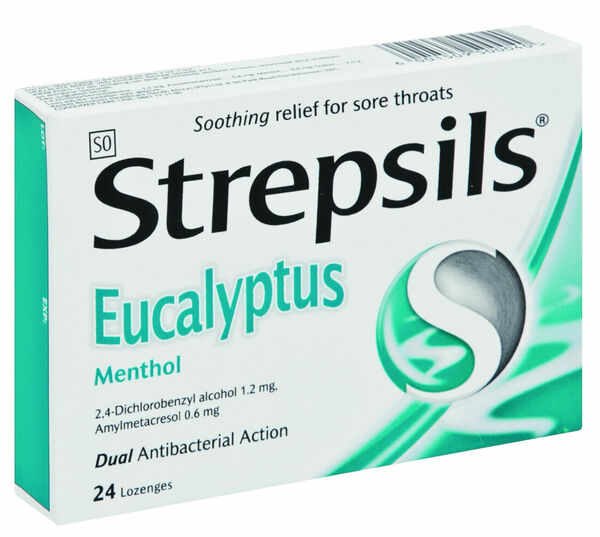 Strepsils Mentol a eukalyptus 24 pastilek porovnat ceny