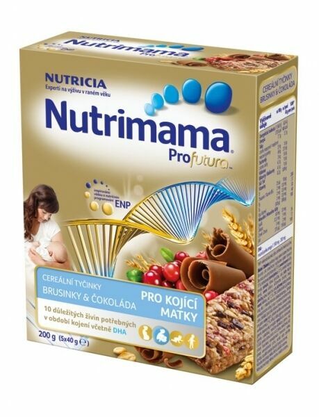 Nutrilon  Nutrimama cereální tyčinky brusinky/čoko 200g(5x40g) porovnat ceny