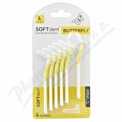 SOFTdent Butterfly mezizub. kartáček zahnutý L 6ks porovnat ceny