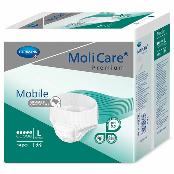 MoliCare Mobile 5 kapek vel. L inkontinenční kalhotky 14 ks porovnat ceny