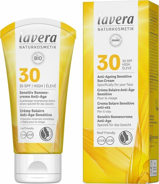 Lavera Opalovací krém Sensitiv SPF 30 Anti-Ageing 50ml porovnat ceny