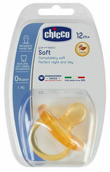 Chicco Šidítko Physio Soft celokaučukové 12m+ porovnat ceny