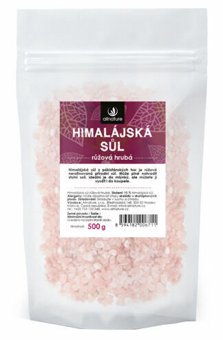 Allnature Himalájská sůl růžová hrubá 500g porovnat ceny