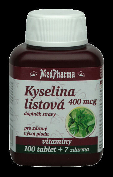 MedPharma Kyselina listová 400μg 107 tablet porovnat ceny