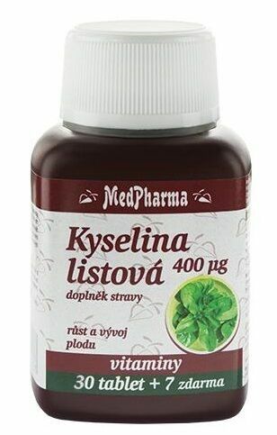 MedPharma Kyselina listová 400μg 37 tablet porovnat ceny