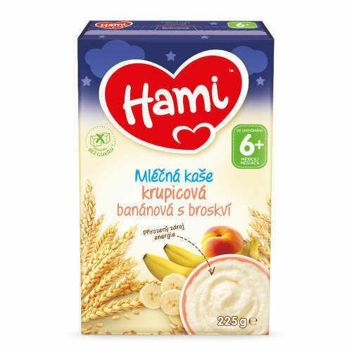 Hami ml.kaše krupicová banán s broskví DN 225g 6M porovnat ceny