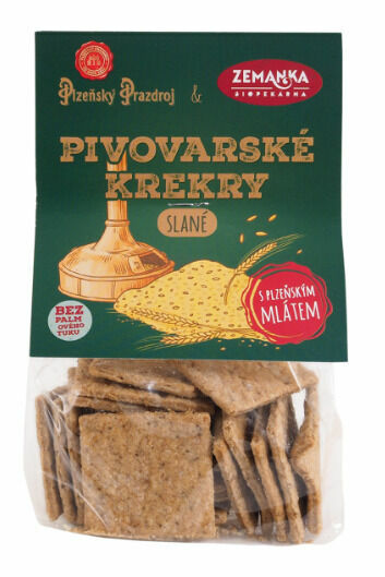 Biopekárna Zemanka, slané krekry s mlátem z plzeňského prazdroje 100g porovnat ceny
