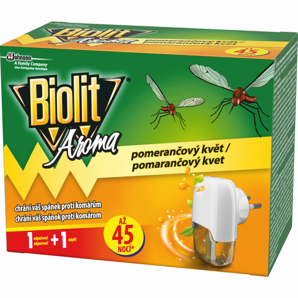 Biolit Elektrický odpařovač proti komárům, pomeranč, 45 nocí, 27ml porovnat ceny
