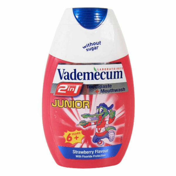 Vademecum 2v1 Junior Jahoda 75ml zubní pasta porovnat ceny