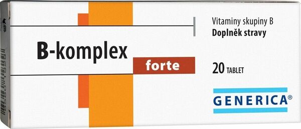 Generica B-komplex forte 20 tablet porovnat ceny