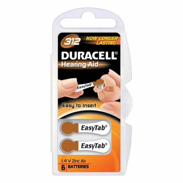 Baterie do naslouchadel Duracell DA312 Easy Tab 6 kusů porovnat ceny