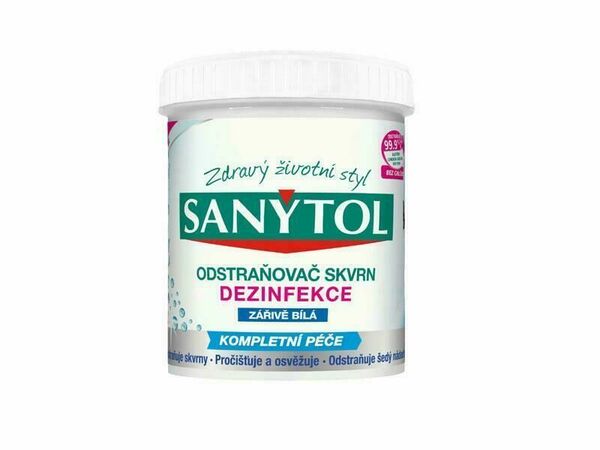 Sanytol Dezinfekční odstraňovač skvrn Zářivě bílá 450g porovnat ceny