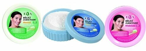 EVA Bělící zubní pudr Mix Menth+Hřeb+Fluor 3ks porovnat ceny