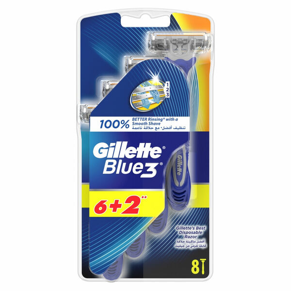 GILLETTE Blue3 Jednorázový holící strojek 6 + 2 ks porovnat ceny
