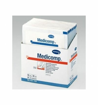 Kompres Medicomp nesterilní 5x5cm 100ks 4218215 porovnat ceny