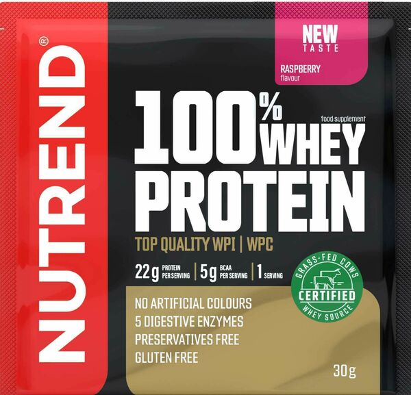 Nutrend 100% Whey Protein malina 30g porovnat ceny