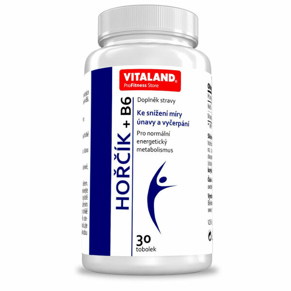 VITALAND Hořčík forte + vitamín B6 30 tobolek porovnat ceny