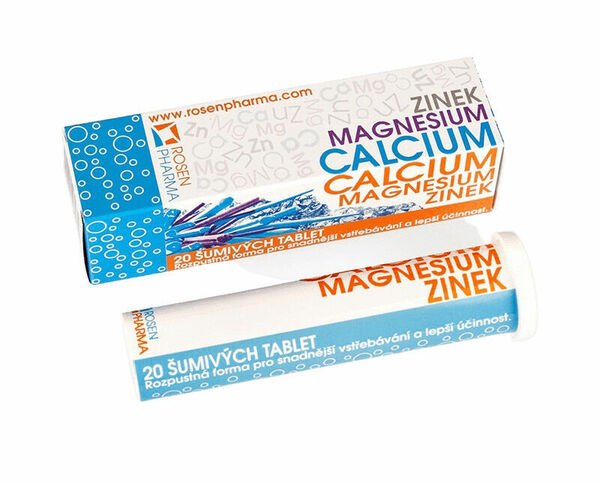 Rosen Calcium Magnesium Zinek 20 šumivých tablet porovnat ceny