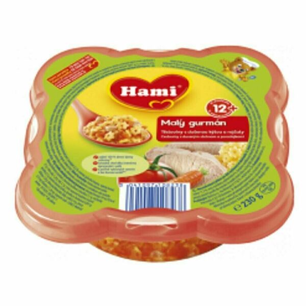 HAMI Malý Gurmán těstoviny s dušenou kýtou a rajčaty 230 g porovnat ceny