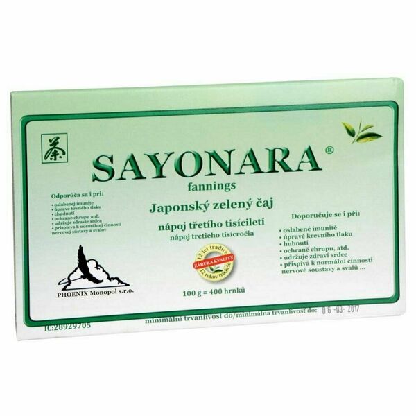 SAYONARA powder Japonský zelený čaj 4 sáčky x 25 g porovnat ceny