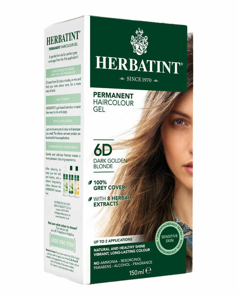 Herbatint Permanentní barva na vlasy tmavá zlatavá blond 6D, 150ml porovnat ceny