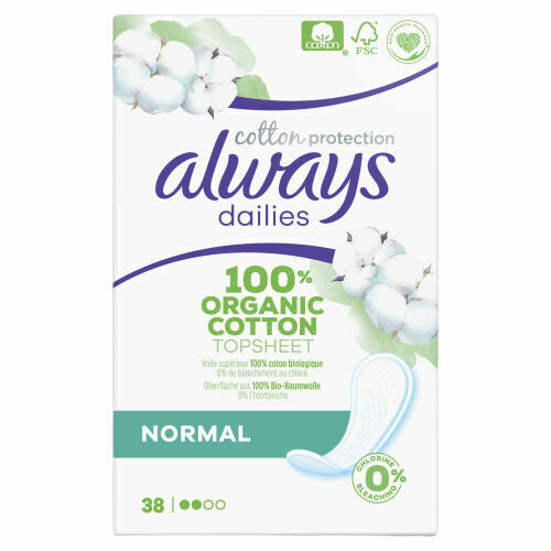 Always Dailies Cotton Protection Intimky Normal 38ks porovnat ceny
