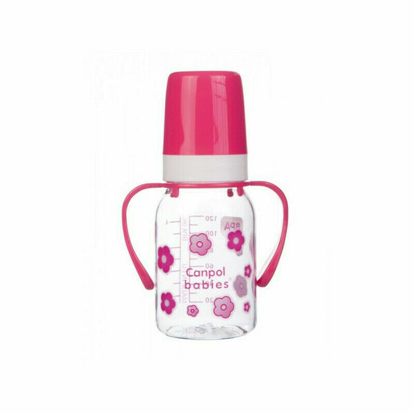 Canpol babies Láhev s jednobarevným potiskem a úchyty 120ml porovnat ceny