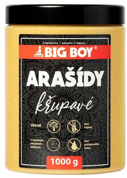 BIG BOY Arašídový krém s křupkami 1000g porovnat ceny
