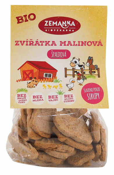 Biopekárna Zemanka  Špaldová malinová bio zvířátka porovnat ceny