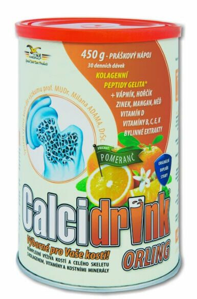 Calcidrink Nápoj pomeranč 450g porovnat ceny