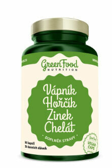 GreenFood Nutrition Vápník Hořčík Zinek Chelát 90cps porovnat ceny