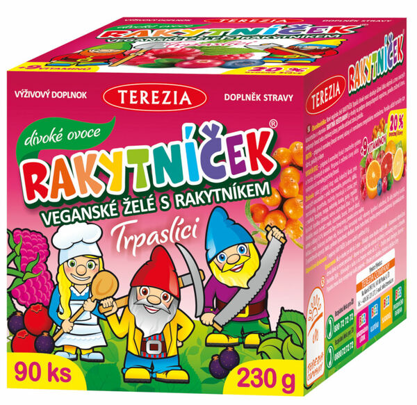 Terezia RAKYTNÍČEK veganské želé DIVOKÉ OVOCE 90ks porovnat ceny