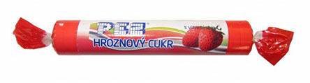 PEZ Hroznový cukr s vitamín C jahoda 39g porovnat ceny