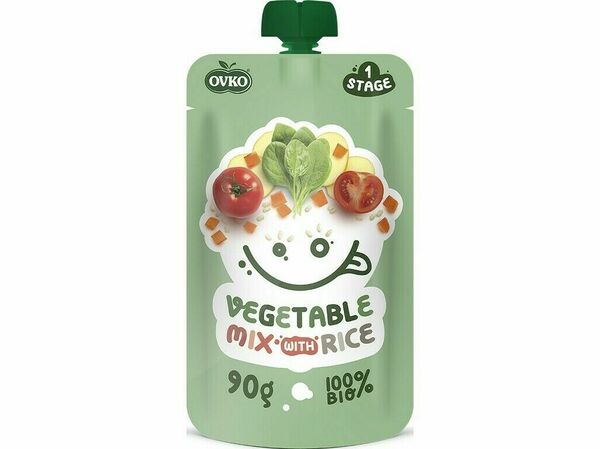 OVKO kapsička zeleninová směs s rýží BIO 90g porovnat ceny